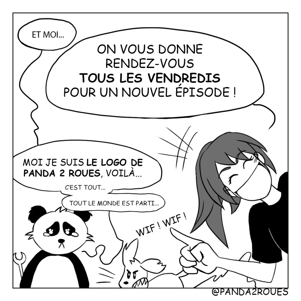 Bande Dessiné de l'équipe de Panda 2 Roues